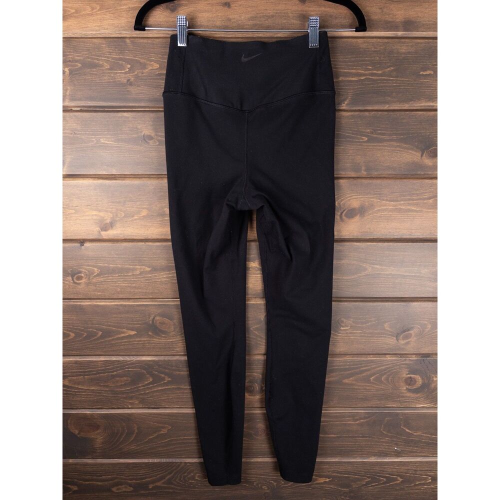 Nike Dri-FIT Black High Rise Athletic Leggings Women's Small Back Mesh Pocket